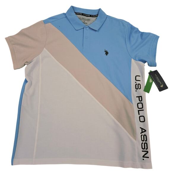 NWT US Polo Assn Performance Pique Men's Polo - Picture 1 of 4